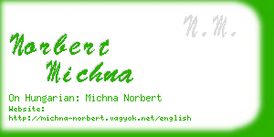 norbert michna business card